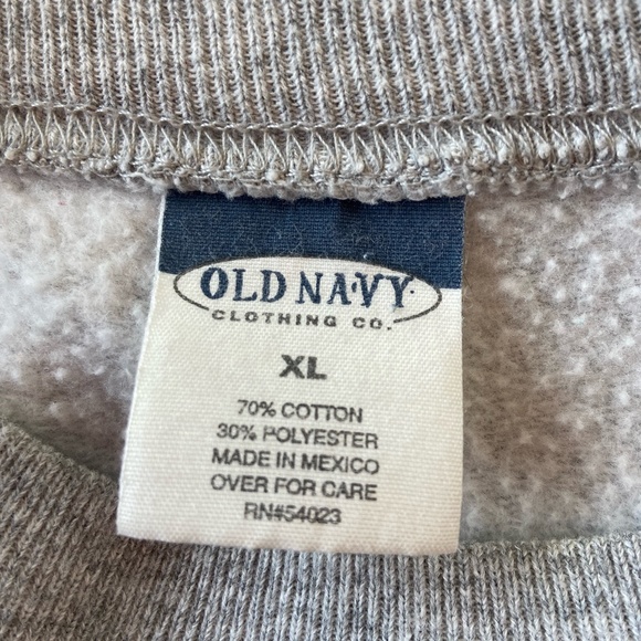 OLD NAVY unisex sweatshirt, light grey, size XL, like new condition - Picture 5 of 13